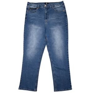 FRYE Amari High Rise Straight Leg Jeans Medium Wash Stretch Size 14/32